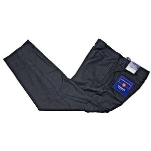 Saddlebred Sharkskin Comfort Waist Straight Fit Pants 34X30 NWT Black Stretch